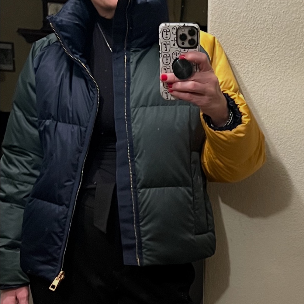 Tory Burch Navy Reversible Down Jacket - Picture 8 of 16